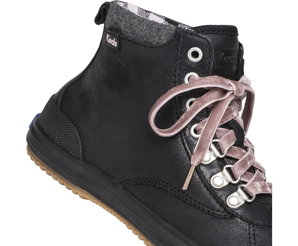 Keds Womens Boots Black - Scout Water-Resistant Leather w/ Thinsulate™ - 579IGKQUY